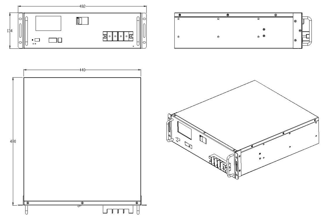Hyper 48100 Rack Mount LiFePO4 Battery, 5120Wh, 51.2V, 100Ah, High Performance Energy Storage Solution