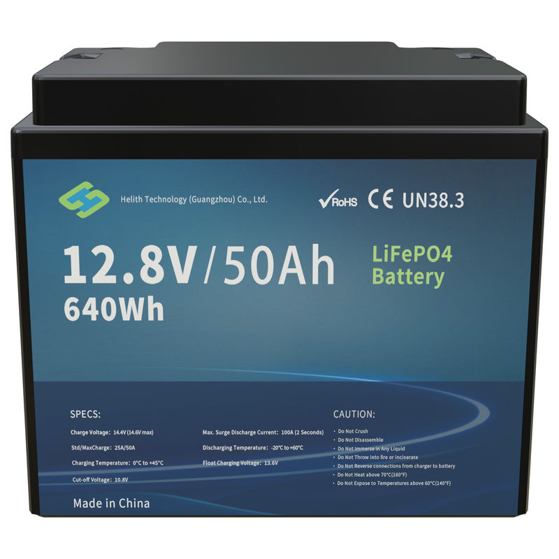 Hertz 1250 12.8V 50Ah Lithium Phosphate Battery for Solar Systems with Long Cycle Life and IP65 Protection