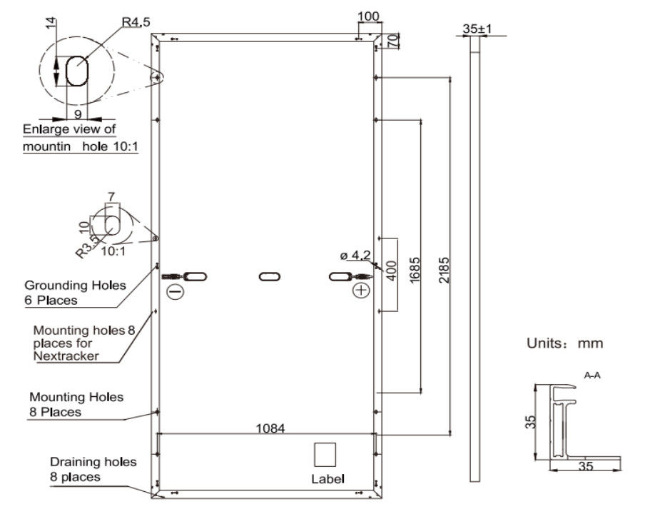 600P-156 Mô-đun tấm pin mặt trời PV đơn tinh loại 14.10 Lsc khung nhôm
