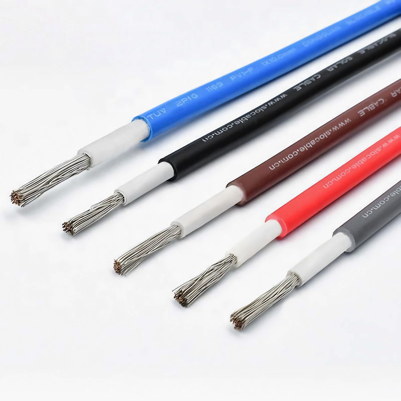 Voltage DC1000V 1500V Copper Cable for PV Systems Flame Tested XLPE Insulation -40.C ~ 90.C
