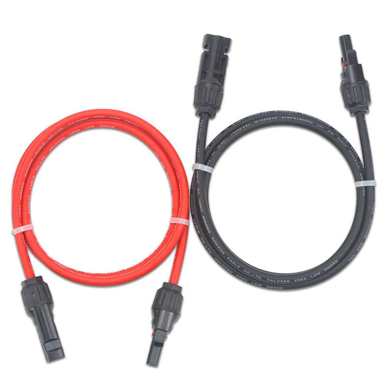 Voltage Copper Contact Pv Accessories XLPE Jacket Less Than 0.5 M Ohm Resistance 6KV Test Voltage -40° 90° Temp